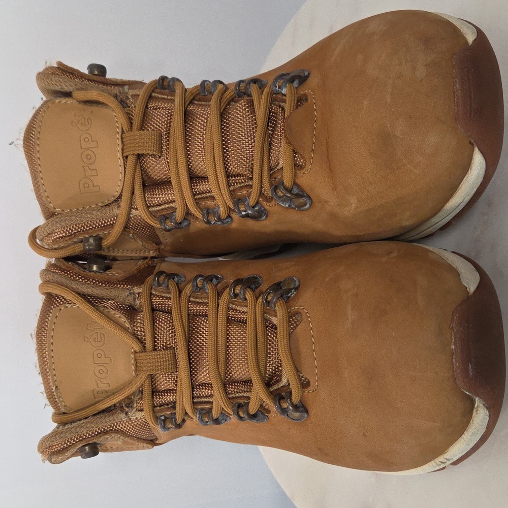 Propet Brown Leather Winter Boots Size 7 - Picture 2 of 7